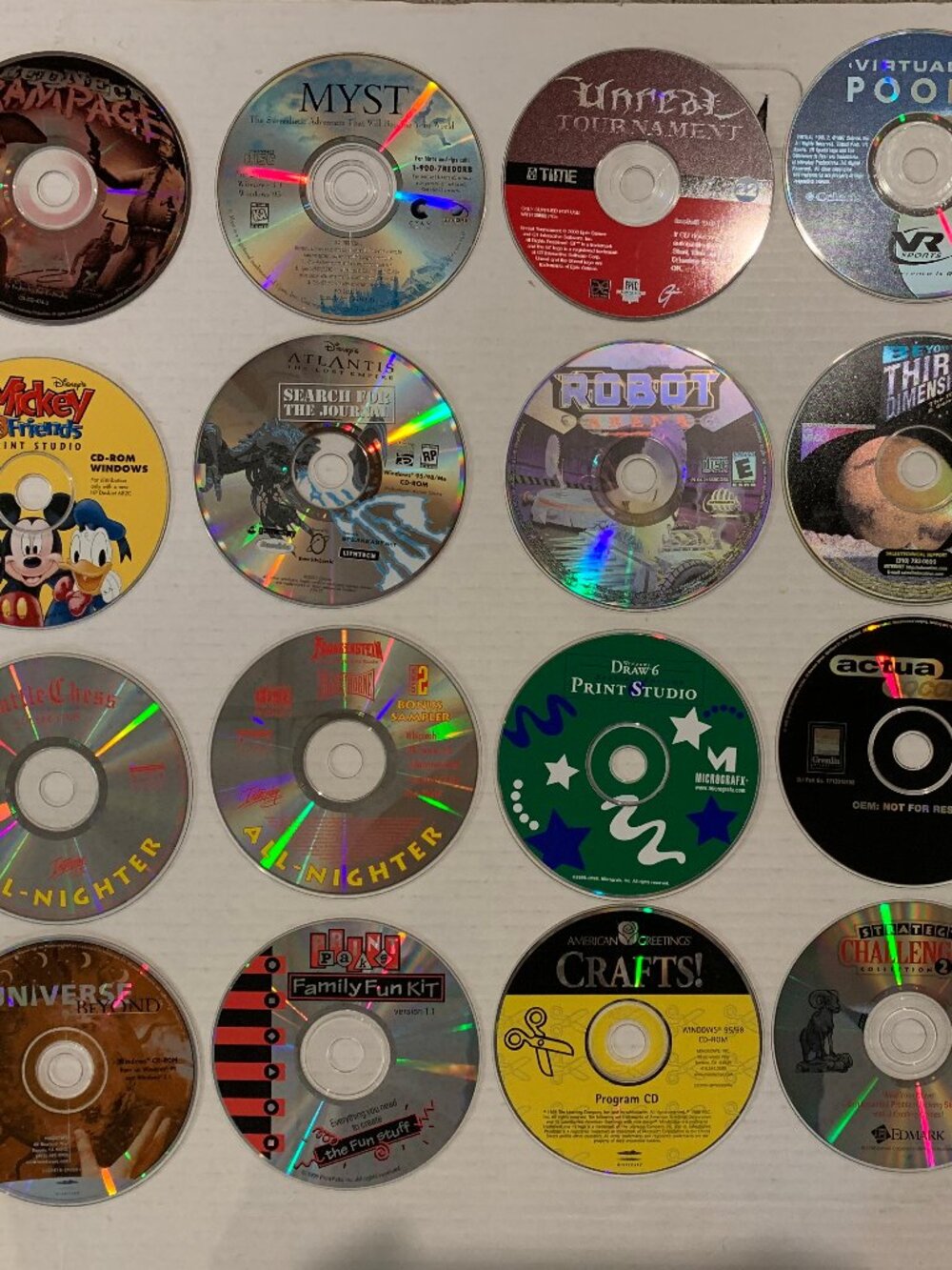 PC CD-ROM Mixed Lot - 20 Computer Game & Software Discs